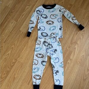 Carter's Gray Football and Helmet Print Footie